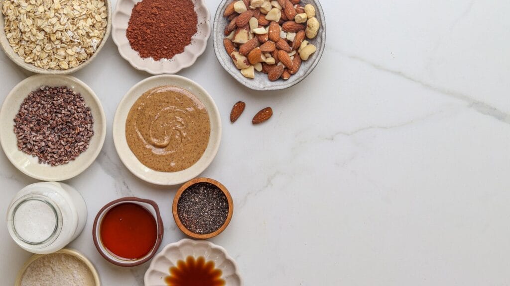 ingredients for chocolate overnight oats