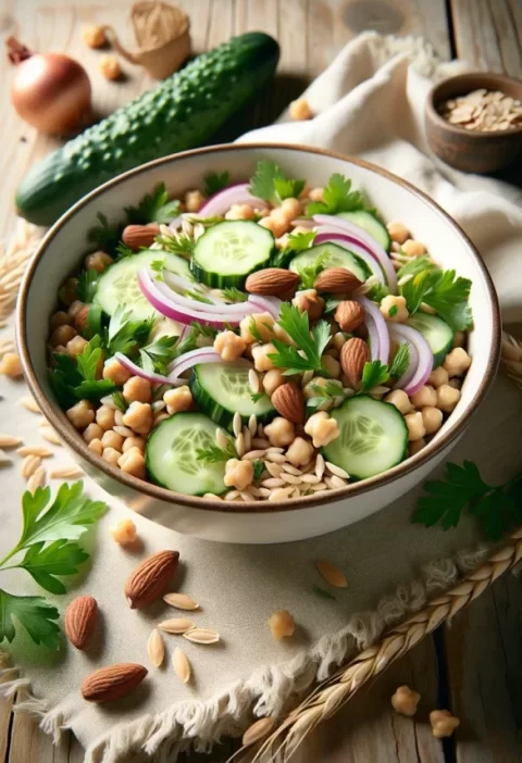 chickpea and wheat salad
