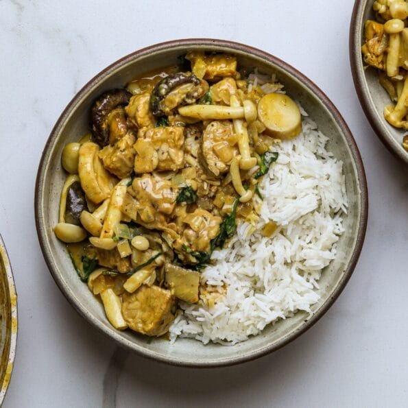 vegan curry in bowls